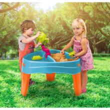 FEBER Water Table with Cover 4in1 Sandbox Desk Picnic Table Ships Boat Mold 5 Accs.