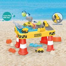 WOOPIE Water Table 2in1 Sandbox Construction Site + 4 Cars 12pcs.