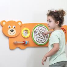 VIGA Sensory Manipulative Teddy Bear Board FSC Montessori Certificate