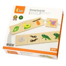 VIGA Wooden Puzzle Growing animals and plants