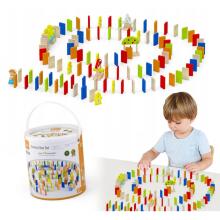 Viga Wooden Blocks Set Domino Farm Game 116 Pieces