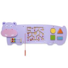 VIGA Sensory Manipulative Board Hippopotamus FSC Montessori Certificate