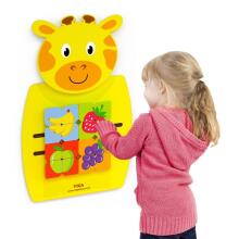 VIGA Wooden Manipulative Board Giraffe FSC Montessori Certificate