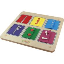 MASTERKIDZ Wall Board Opening And Closing Locks Sliders Buttons Montessori