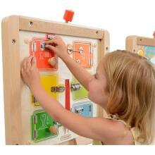 MASTERKIDZ Learning to Open and Close Locks Wall Manipulative Board