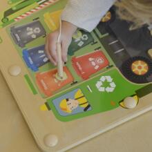 MASTERKIDZ Magnetic Board Waste Sorting Recycling Truck Montessori