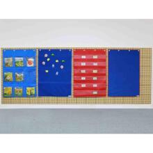 MASTERKIDZ Fabric Hanging Sheet with Pockets for Flashcards and Pictures Red