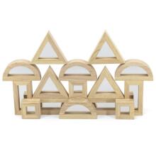 VIGA Wooden Mirror Blocks puzzle 16 pieces