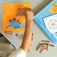 TOOKY TOY Koka Montessori Puzles Loģikas Spēle Prāta Spēles Magnētiskās Sērkociņi Bērniem 58 gab.