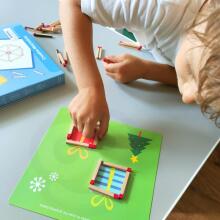 TOOKY TOY Koka Montessori Puzles Loģikas Spēle Prāta Spēles Magnētiskās Sērkociņi Bērniem 58 gab.