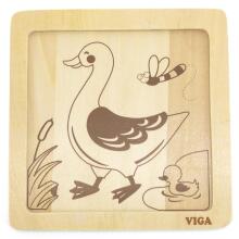 VIGA Handy Wooden Puzzle Утка