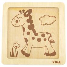 VIGA Handy Wooden Puzzle Giraffe