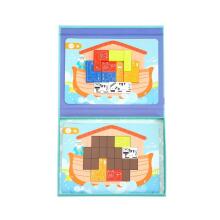 TOOKY TOY Magnetic Puzzle Montessori Logical Puzzle Tetris Noah's Ark 26 pcs.