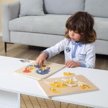 VIGA Wooden Montessori Puzzle Rooster with Pins