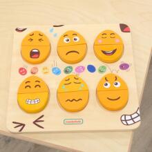 MASTERKIDZ Emotion Learning Board Wooden Eggs What Humor? Montessori