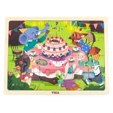 VIGA Wooden Puzzle 24 pcs. Birthday Party