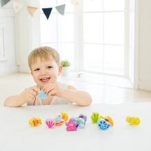 CLASSIC WORLD Wooden Threading Blocks Water Animals 13 pcs.