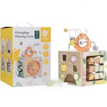 CLASSIC WORLD Wooden Educational Sensory Cube 5in1