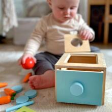 WOOPIE GREEN Wooden Educational Drawer 4in1 Montessori Sorter Carrot Game FSC