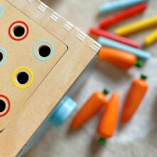 WOOPIE GREEN Wooden Educational Drawer 4in1 Montessori Sorter Carrot Game FSC