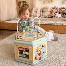TOOKY TOY Interactive Wooden Hexagon Montessori Opening Box