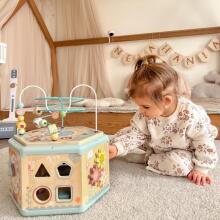 TOOKY TOY Interactive Wooden Hexagon Montessori Opening Box