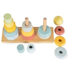 TOOKY TOY Three Towers Stack Puzzle Montessori Sorter