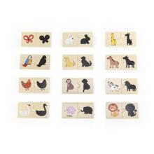VIGA Set Wooden Puzzle Animals Match Shadows Puzzle