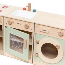 VIGA PolarB Wooden Kitchen Set XL Washing Machine Cooker Dishwasher - Green