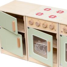 VIGA PolarB Wooden Kitchen Set XL Washing Machine Cooker Dishwasher - Green