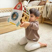 TOOKY TOY Space Rocket Activity Sorter Maze Wooden