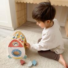 TOOKY TOY Space Rocket Activity Sorter Maze Wooden
