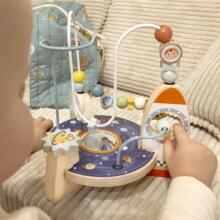 TOOKY TOY Wooden Rocket Motor Loop Maze