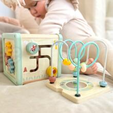 WOOPIE GREEN Wooden Activity Cube Multifunctional Educational Sorter