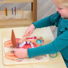 MASTERKIDZ Learning Healthy Oral Hygiene with the Example of a Dog - Montessori Educational Wall Board