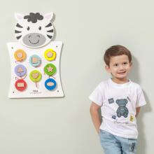 VIGA Wooden Manipulative Board Zebra FSC Montessori Certificate