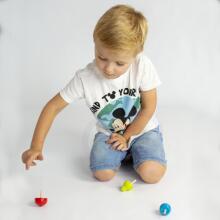 TOOKY TOY Set of Skill Games Pick-up Sticks JoJo Spinning Top Elephant 46 pcs.