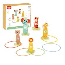 TOOKY TOY Wooden Skill Game Throw at the Target Animals 15 pcs.