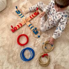 TOOKY TOY Wooden Fun Serso Arcade Ring Cross Game