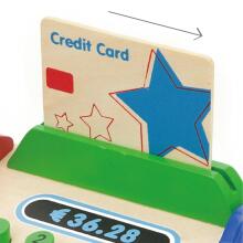 VIGA Wooden Cash Register with Accessories Montessori Scanner