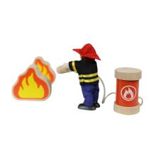 MASTERKIDZ Mini Fire Station Wooden Set