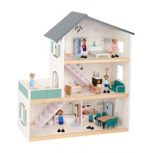TOOKY TOY liela koka leļļu māja + figūriņas FSC
