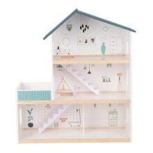 TOOKY TOY liela koka leļļu māja + figūriņas FSC