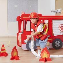 VIGA Firefighter Set Costume Helmet Walkie-talkies 2pcs Accessories Megaphone Flashlight