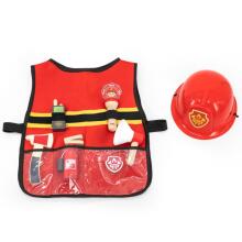 VIGA Little Firefighter Set Vest + Wooden accessories 8 pcs.