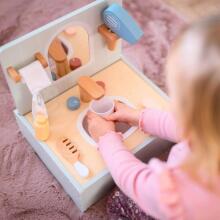 TOOKY TOY Koka tualetes vannas istabai ar aksesuāriem