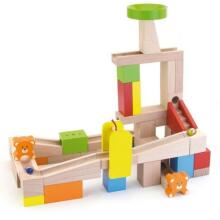 VIGA Wooden Ball Sliding Track Ball Track 49 elements