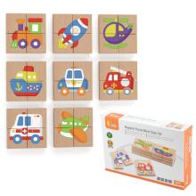 Viga Wooden puzzle magnetic puzzle - vehicles FSC Certificate