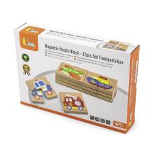 Viga Wooden puzzle magnetic puzzle - vehicles FSC Certificate