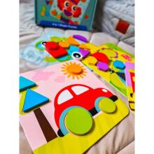 TOOKY TOY Puzzle 4 in 1 Puzzle Mntessori Blocks